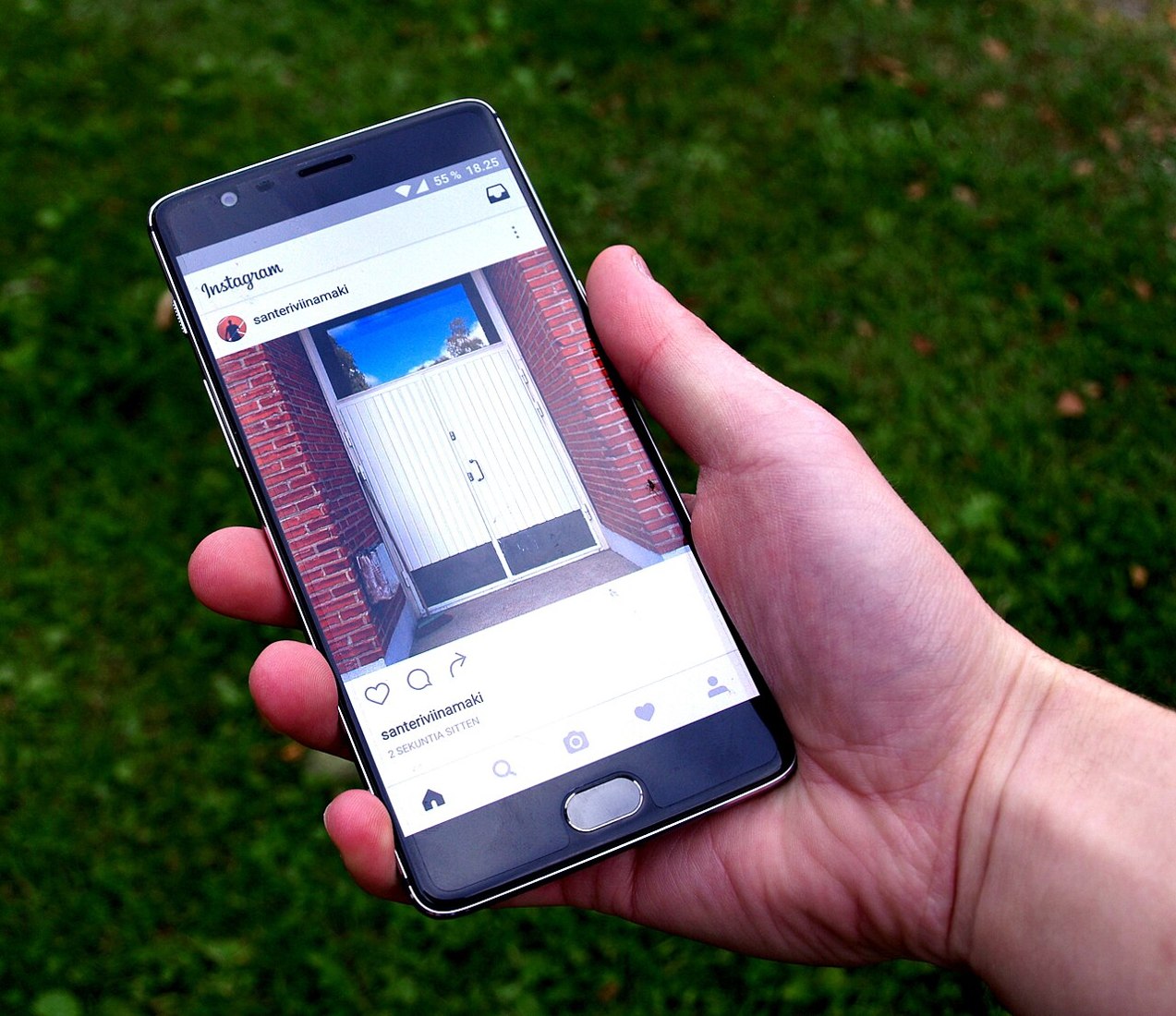 Aplicación de Instagram en un teléfono