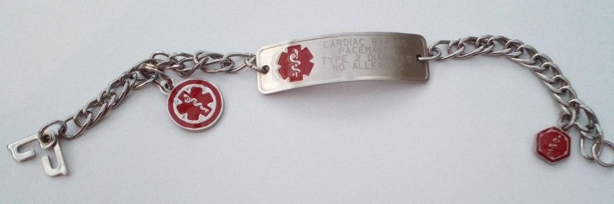 Pulsera de alerta médica para personas vulnerables
